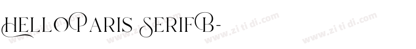 Hello Paris Serif B字体转换
